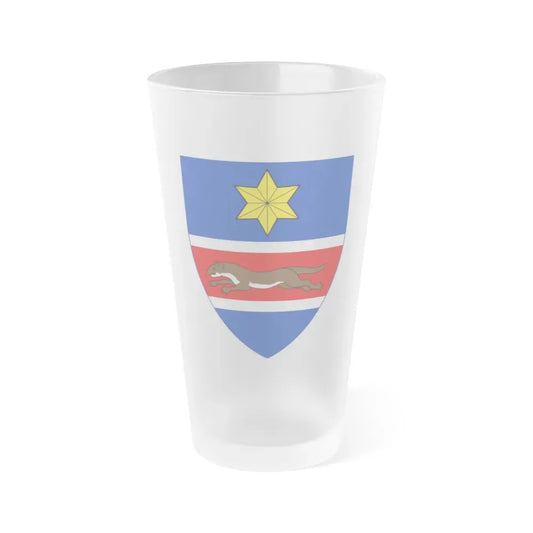 Coat of Arms of Slavonia - Frosted Pint Glass 16oz Default Title - Go Mug Yourself