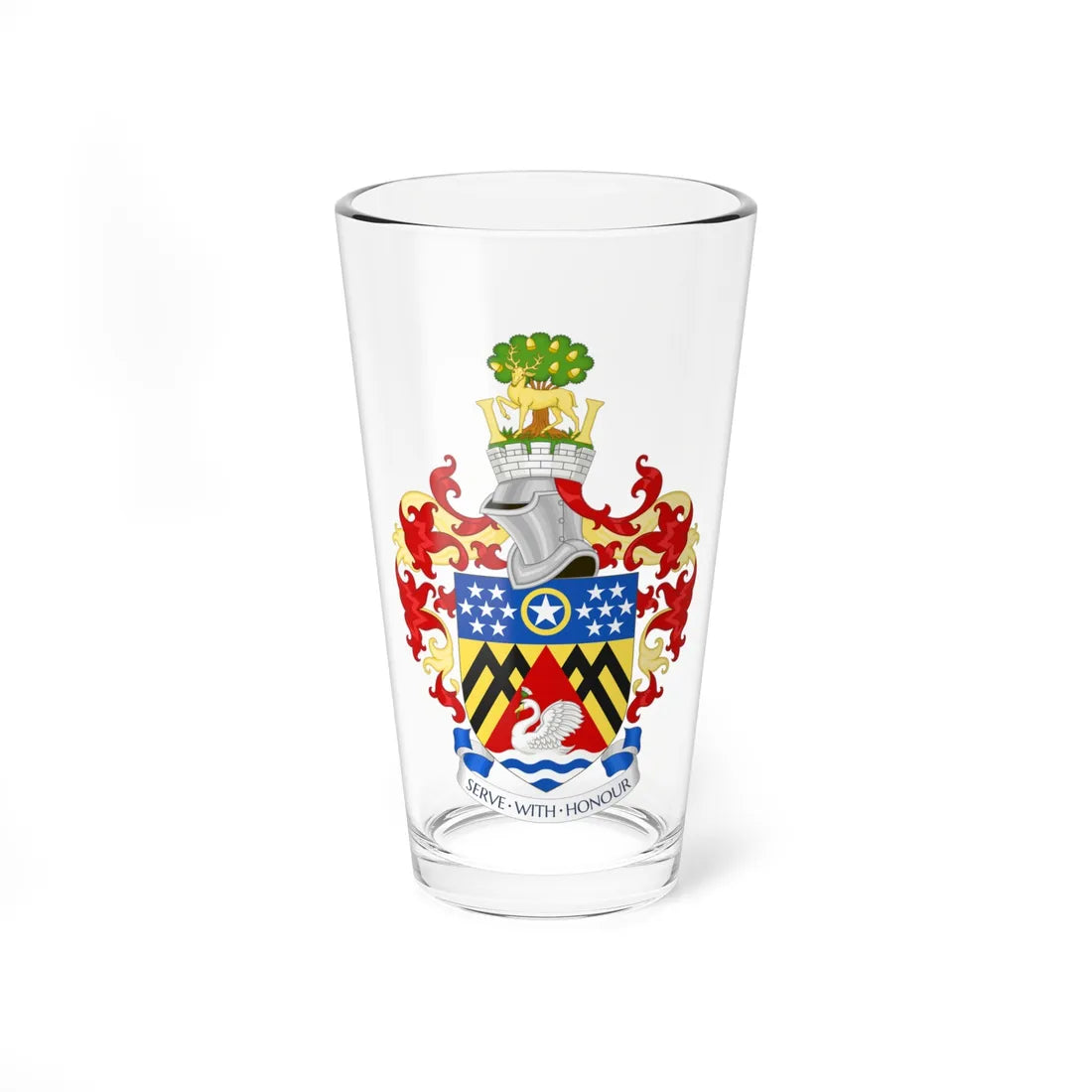 Coat of arms of Slough Borough Council (England) (Coat of Arms) Pint Glass 16oz 16oz - Go Mug Yourself