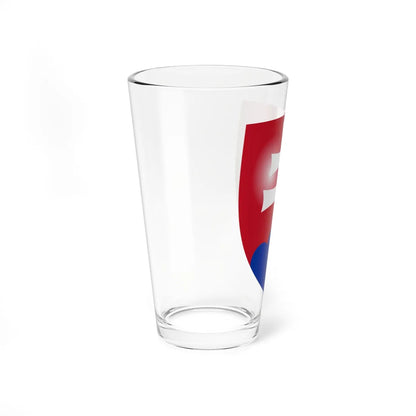 Coat of arms of Slovakia 3d (Slovakia) (Coat of Arms) Pint Glass 16oz - Go Mug Yourself
