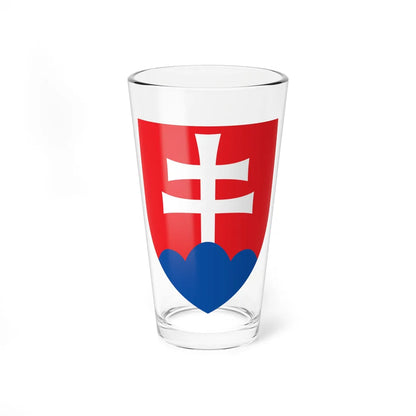Coat of arms of Slovakia (Slovakia) (Coat of Arms) Pint Glass 16oz 16oz - Go Mug Yourself