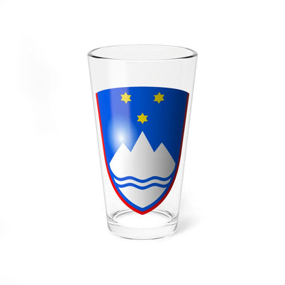 Coat of arms of Slovenia 3d (Slovenia) (Coat of Arms) Pint Glass 16oz 16oz - Go Mug Yourself