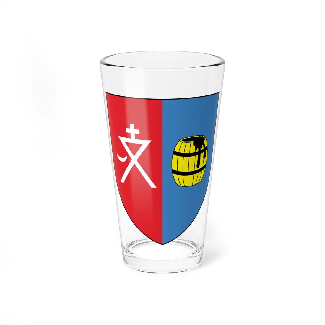 Coat of Arms of Smalavičy Belarus (Belarus) (Coat of Arms) Pint Glass 16oz 16oz - Go Mug Yourself