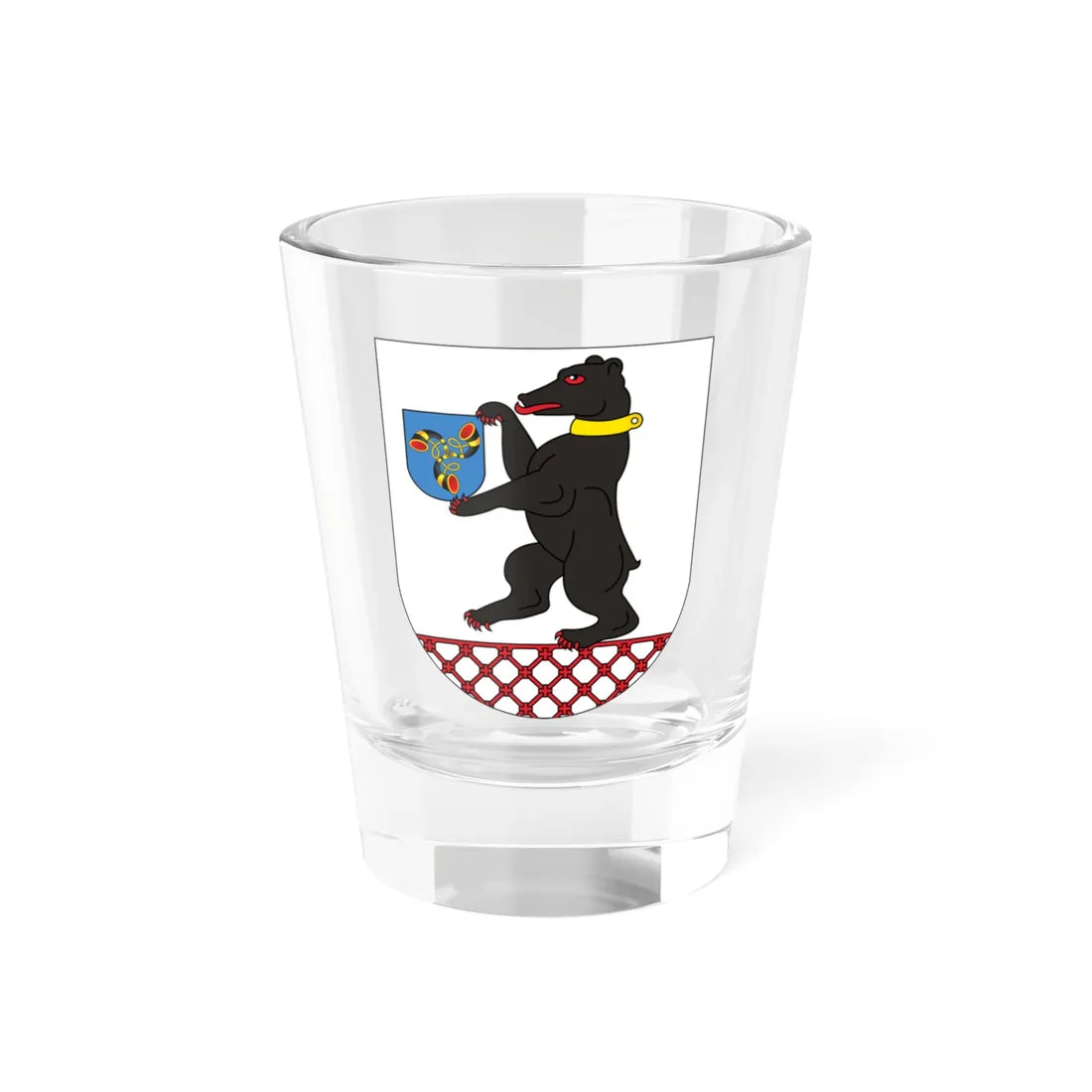 Coat of Arms of Smarhoń Belarus (Belarus) (Coat of Arms) Shot Glass 1.5oz 1.5oz - Go Mug Yourself