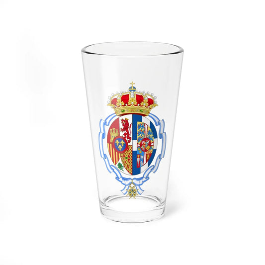 Coat of Arms of Sofía Queen of Spain 1975-1983 (Denmark) (Coat of Arms) Pint Glass 16oz 16oz - Go Mug Yourself