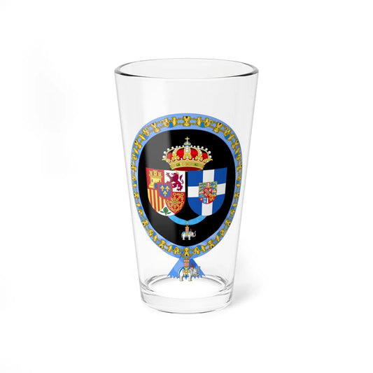 Coat of Arms of Sofía Queen of Spain Order of the Elephant Variant (Denmark) (Coat of Arms) Pint Glass 16oz 16oz - Go Mug Yourself