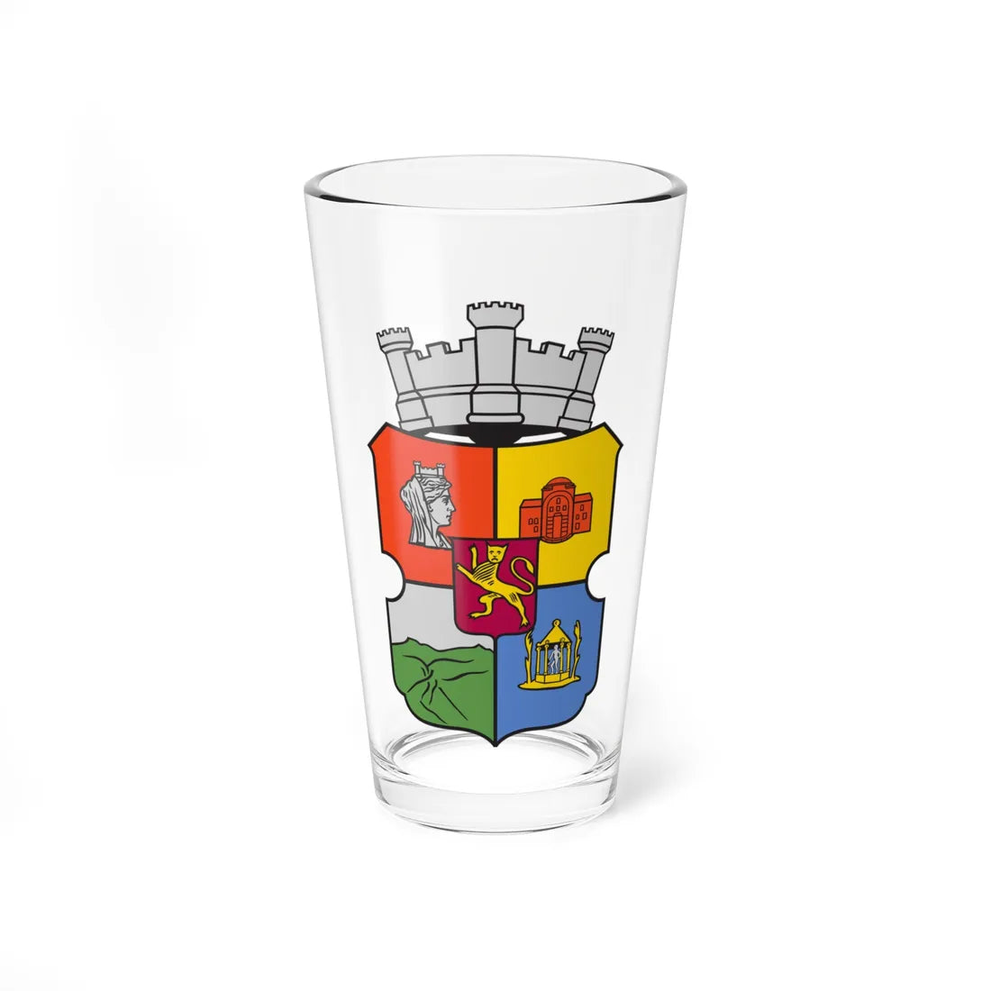 Coat of arms of Sofia 1900-1911 (Bulgaria) (Coat of Arms) Pint Glass 16oz 16oz - Go Mug Yourself