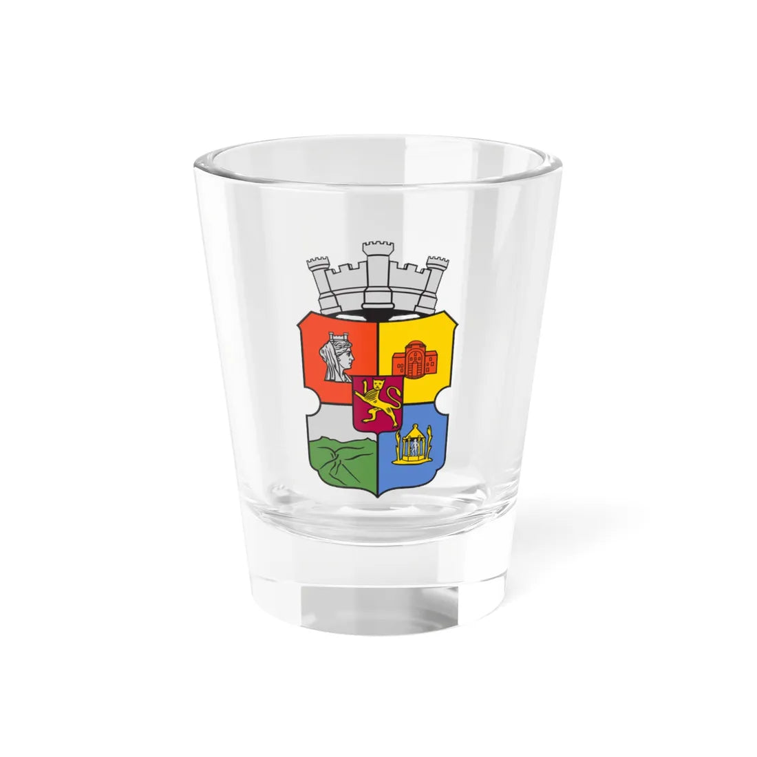 Coat of arms of Sofia 1900-1911 (Bulgaria) (Coat of Arms) Shot Glass 1.5oz 1.5oz - Go Mug Yourself