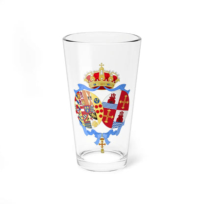 Coat of Arms of Sofia Duchess of Calabria (Italy) (Coat of Arms) Pint Glass 16oz 16oz - Go Mug Yourself