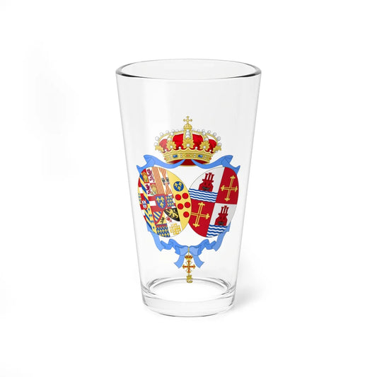 Coat of Arms of Sofia Duchess of Calabria (Italy) (Coat of Arms) Pint Glass 16oz 16oz - Go Mug Yourself