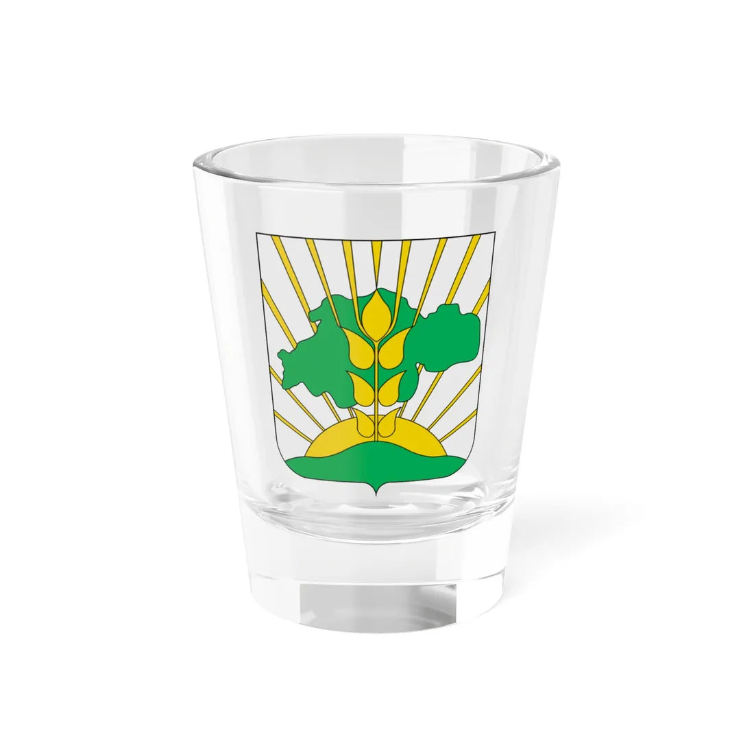 Coat of Arms of Solone raion (Ukraine) (Coat of Arms) Shot Glass 1.5oz 1.5oz - Go Mug Yourself