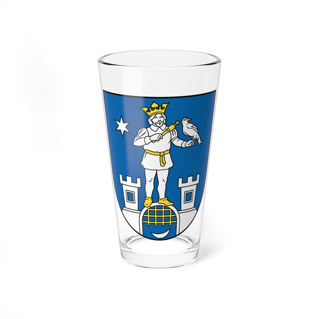 Coat of Arms of Sološnica (Slovakia) (Coat of Arms) Pint Glass 16oz 16oz - Go Mug Yourself
