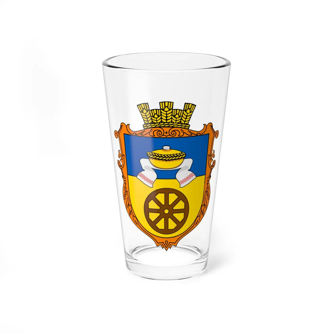 Coat of Arms of Solonka (Ukraine) (Coat of Arms) Pint Glass 16oz 16oz - Go Mug Yourself