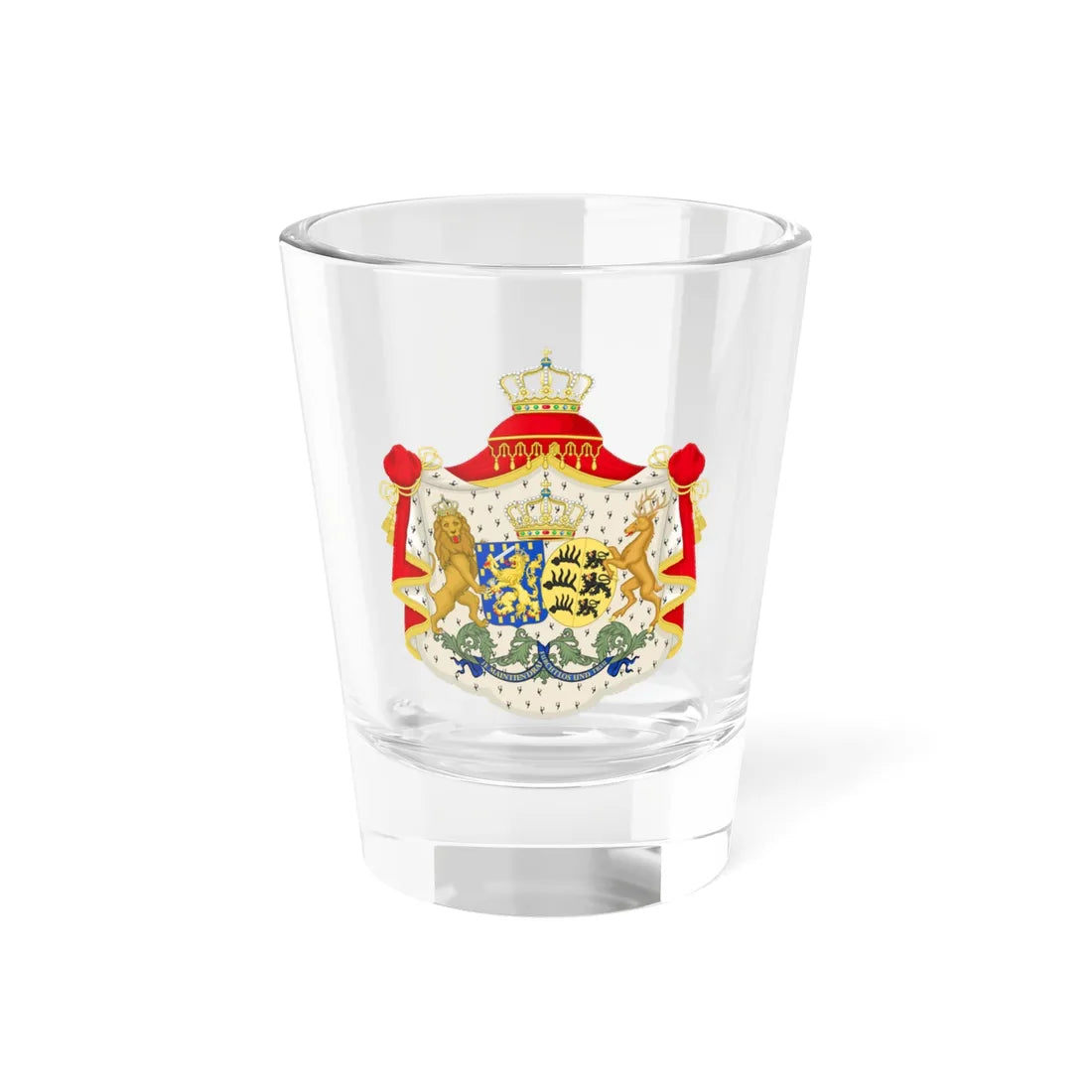 Coat of Arms of Sophie of Württemberg Queen of the Netherlands (Germany) (Coat of Arms) Shot Glass 1.5oz 1.5oz - Go Mug Yourself
