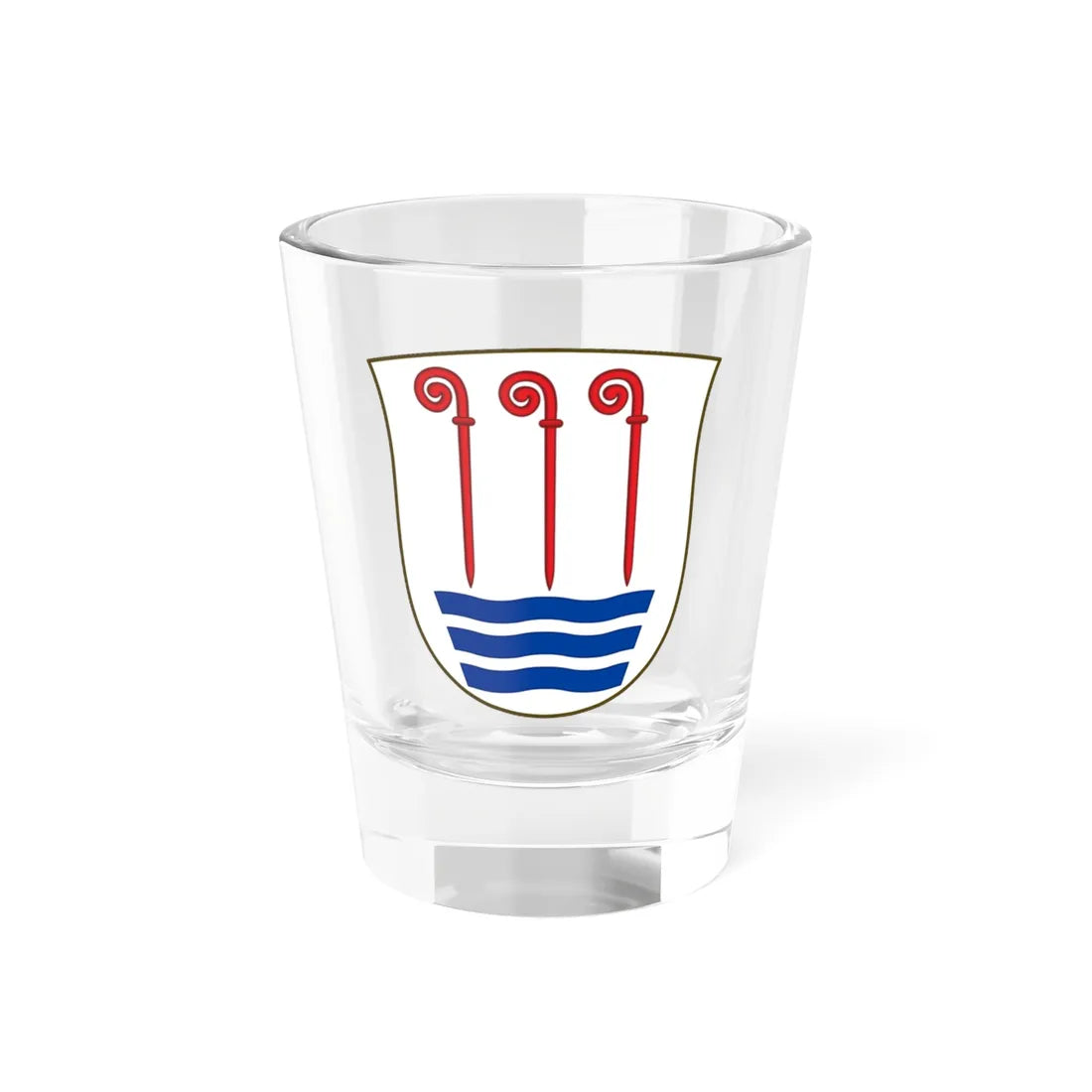 Coat of arms of Sorø County (Denmark) (Coat of Arms) Shot Glass 1.5oz 1.5oz - Go Mug Yourself