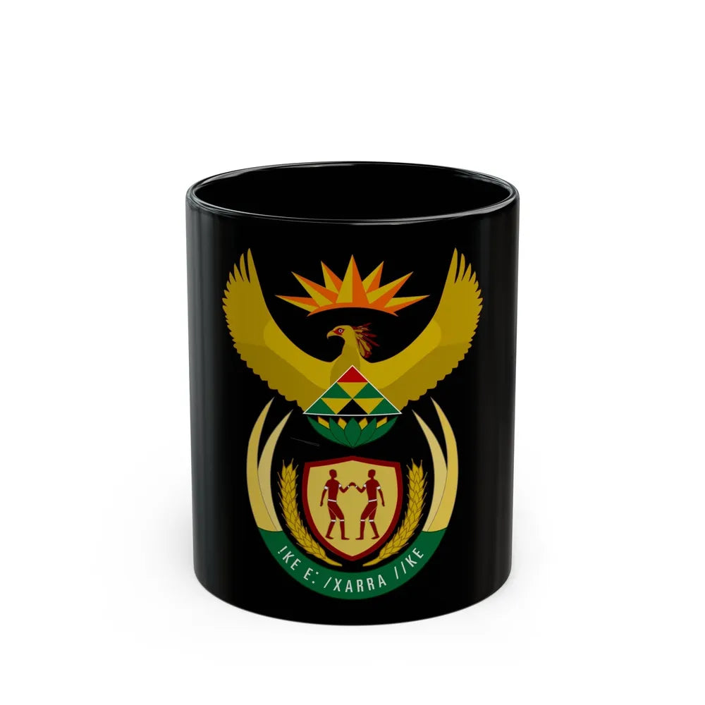 Coat of arms of South Africa - Black Coffee Mug-11oz-Go Mug Yourself