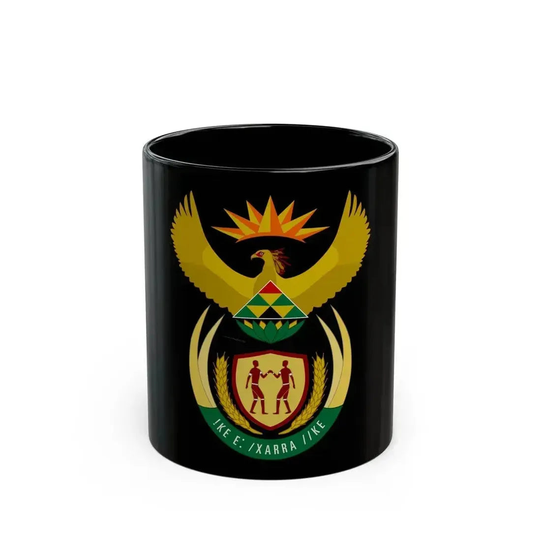 Coat of arms of South Africa - Black Coffee Mug 11oz - Go Mug Yourself