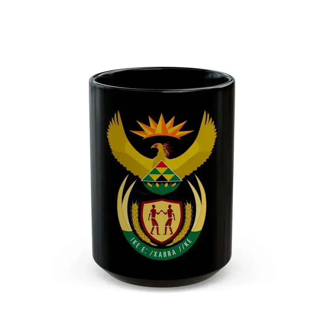 Coat of arms of South Africa - Black Coffee Mug 15oz - Go Mug Yourself