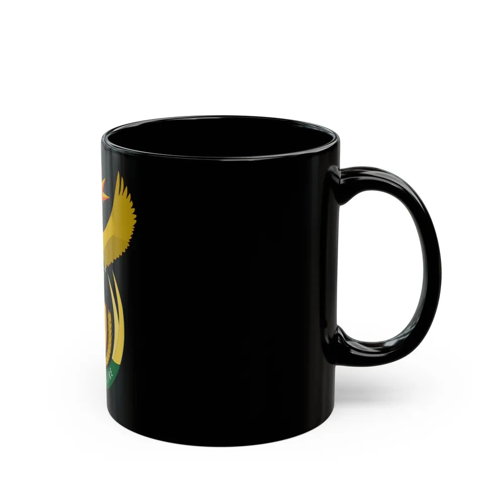 Coat of arms of South Africa - Black Coffee Mug-Go Mug Yourself