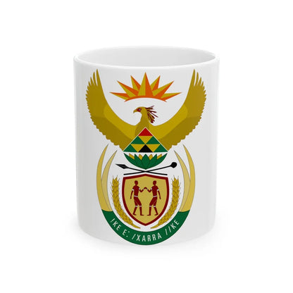 Coat of arms of South Africa - White Coffee Mug-11oz-Go Mug Yourself