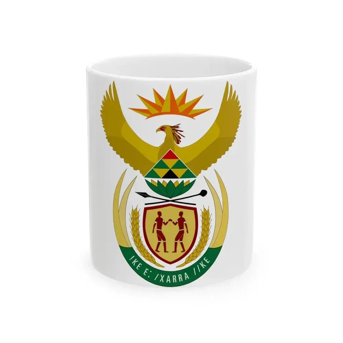 Coat of arms of South Africa - White Coffee Mug 11oz - Go Mug Yourself