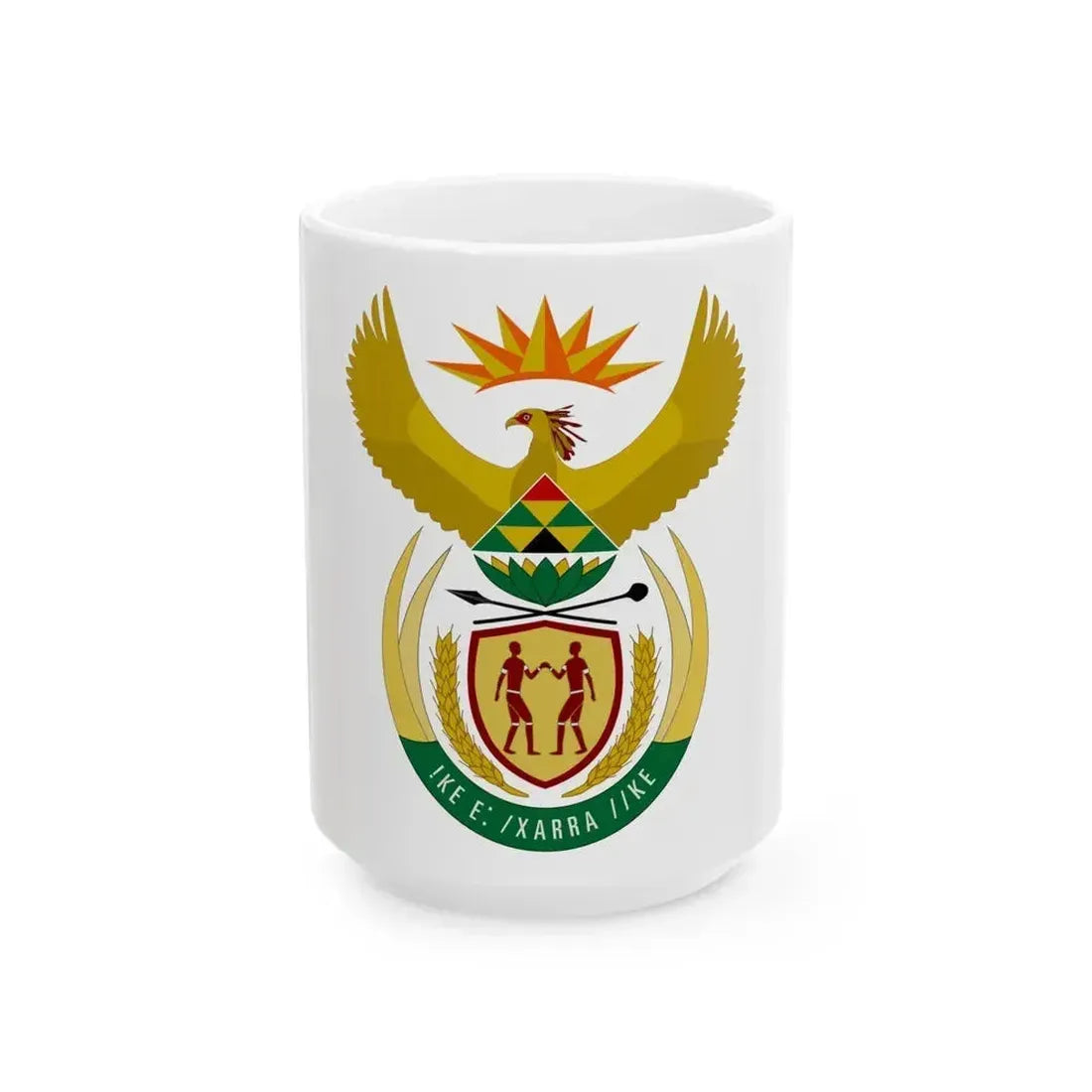 Coat of arms of South Africa - White Coffee Mug 15oz - Go Mug Yourself
