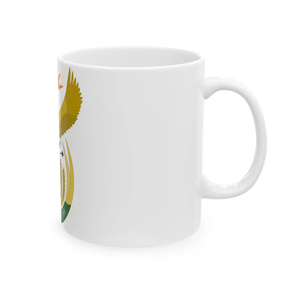 Coat of arms of South Africa - White Coffee Mug-Go Mug Yourself