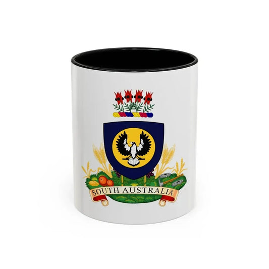 Coat of arms of South Australia - Accent Coffee Mug 11oz Black - Go Mug Yourself