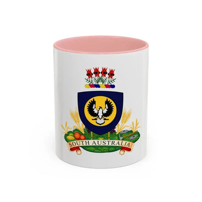 Coat of arms of South Australia - Accent Coffee Mug 11oz Pink - Go Mug Yourself