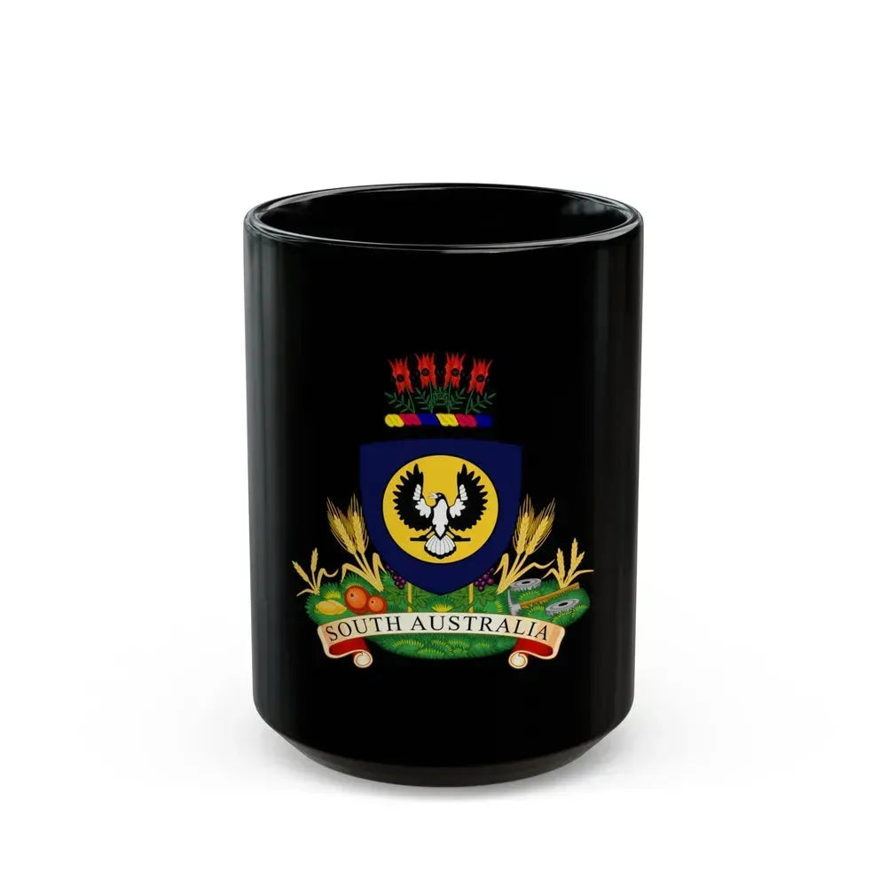 Coat of arms of South Australia - Black Coffee Mug 15oz - Go Mug Yourself