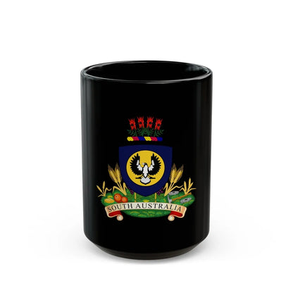 Coat of arms of South Australia - Black Coffee Mug-15oz-Go Mug Yourself