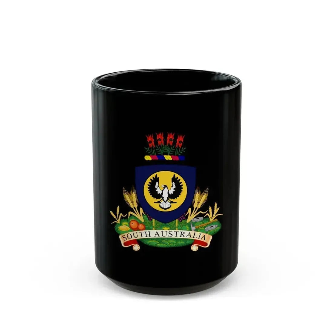 Coat of arms of South Australia - Black Coffee Mug 15oz - Go Mug Yourself