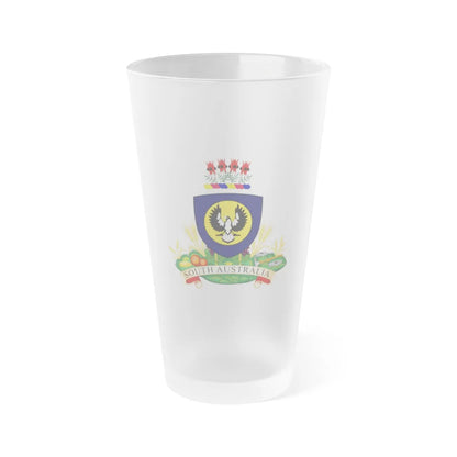 Coat of arms of South Australia - Frosted Pint Glass 16oz-16oz-Frosted-Go Mug Yourself