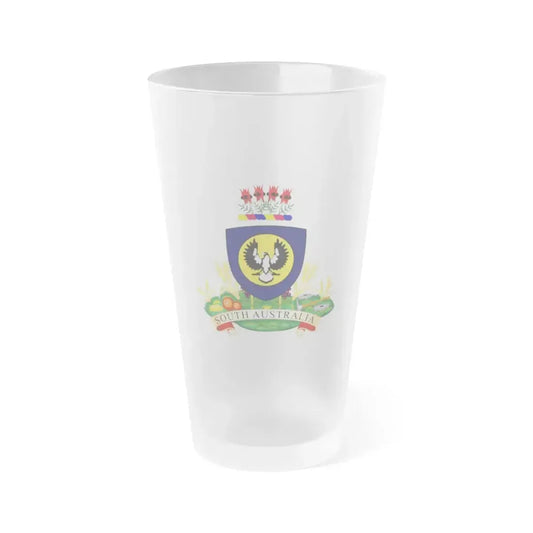 Coat of arms of South Australia - Frosted Pint Glass 16oz 16oz Frosted - Go Mug Yourself