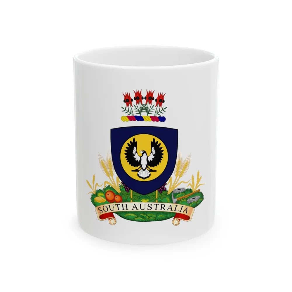 Coat of arms of South Australia - White Coffee Mug-11oz-Go Mug Yourself