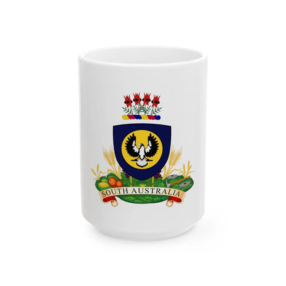 Coat of arms of South Australia - White Coffee Mug-15oz-Go Mug Yourself