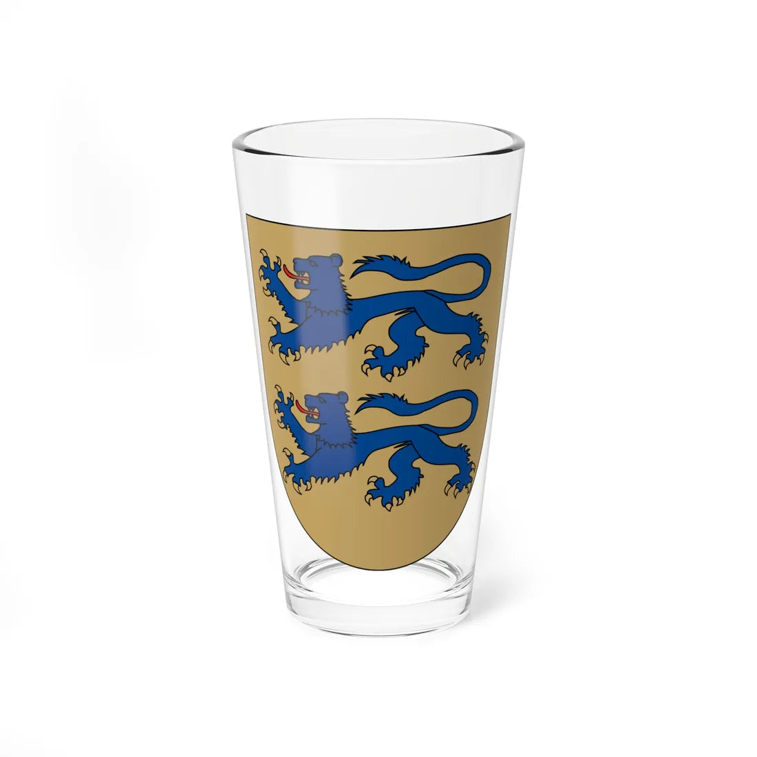 Coat of arms of South Jutland (Denmark) (Coat of Arms) Pint Glass 16oz 16oz - Go Mug Yourself