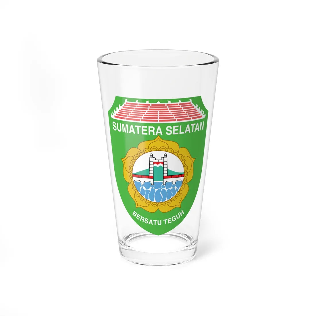 Coat of arms of South Sumatra (Indonesia) (Coat of Arms) Pint Glass 16oz 16oz - Go Mug Yourself