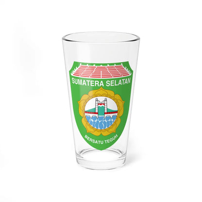 Coat of arms of South Sumatra (Indonesia) (Coat of Arms) Pint Glass 16oz 16oz - Go Mug Yourself