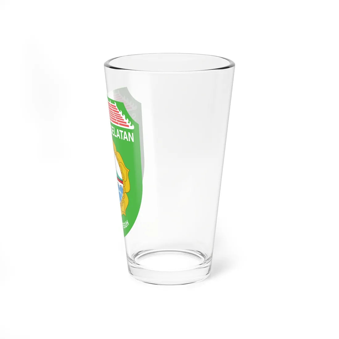 Coat of arms of South Sumatra (Indonesia) (Coat of Arms) Pint Glass 16oz - Go Mug Yourself