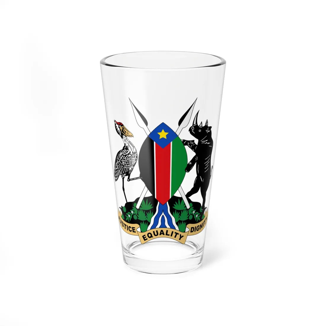 Coat of arms of Southern Sudan 2005 proposal (Sudan) (Coat of Arms) Pint Glass 16oz 16oz - Go Mug Yourself