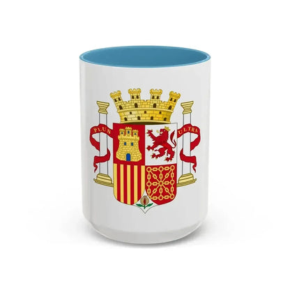 Coat of Arms of Spain (1868-1870 and 1873-1874) - Accent Coffee Mug 15oz Light Blue - Go Mug Yourself