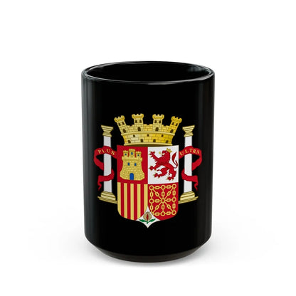 Coat of Arms of Spain (1868-1870 and 1873-1874) - Black Coffee Mug-15oz-Go Mug Yourself