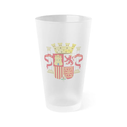 Coat of Arms of Spain (1868-1870 and 1873-1874) - Frosted Pint Glass 16oz-16oz-Frosted-Go Mug Yourself