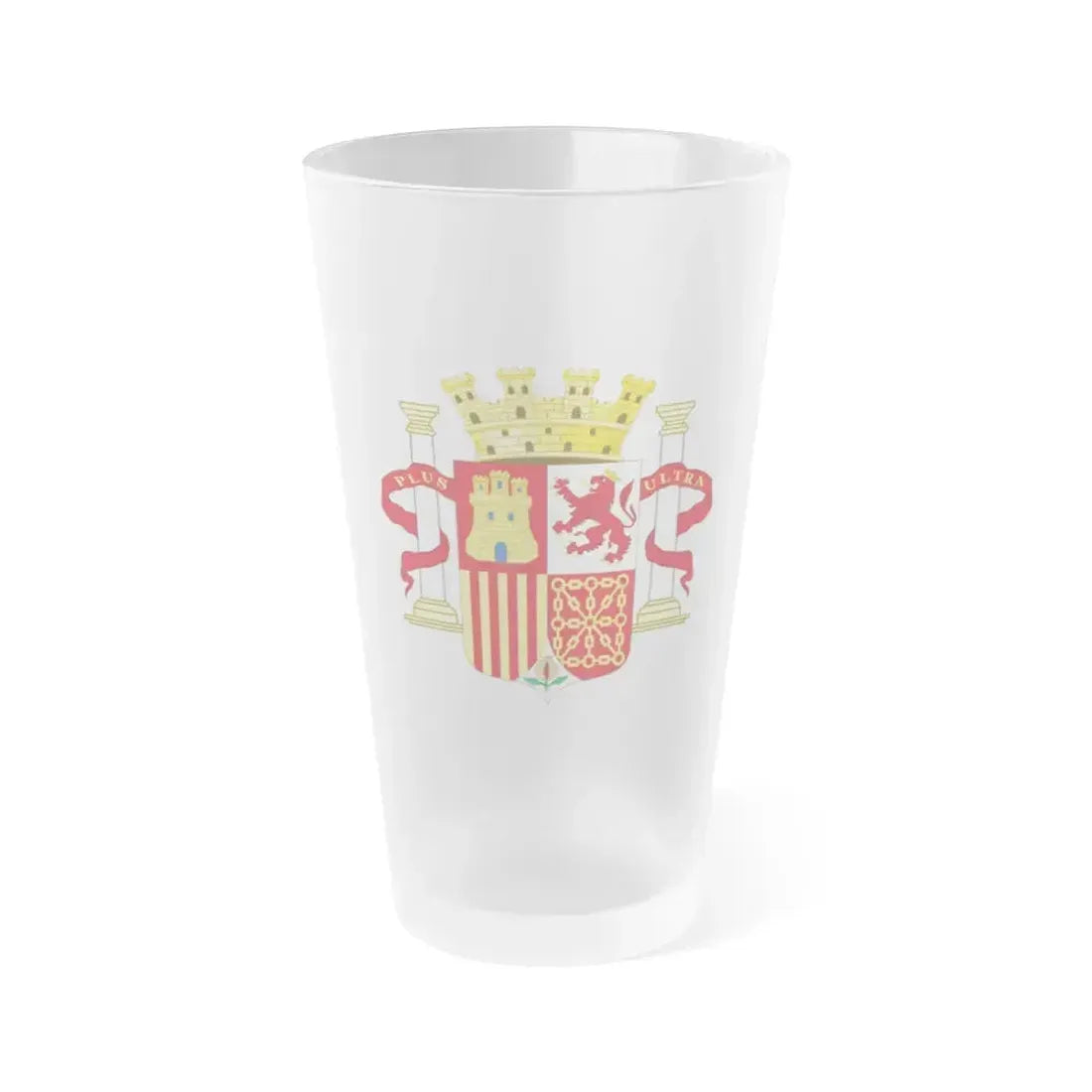 Coat of Arms of Spain (1868-1870 and 1873-1874) - Frosted Pint Glass 16oz 16oz Frosted - Go Mug Yourself