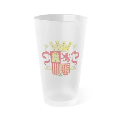 Coat of Arms of Spain (1868-1870 and 1873-1874) - Frosted Pint Glass 16oz 16oz Frosted - Go Mug Yourself