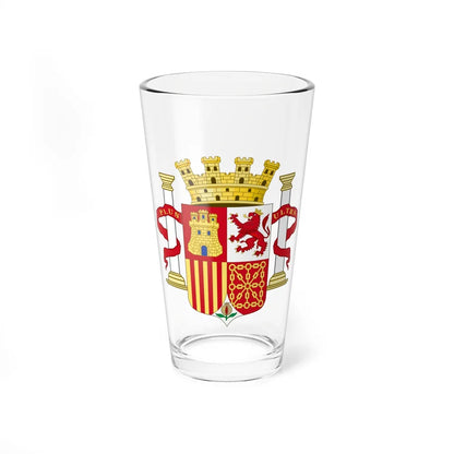 Coat of Arms of Spain (1868-1870 and 1873-1874) - Pint Glass 16oz-16oz-Go Mug Yourself