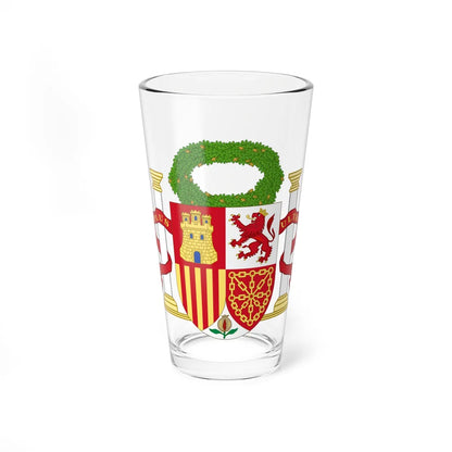 Coat of Arms of Spain-1868 Proposal with the Civic Crown (Spain) (Coat of Arms) Pint Glass 16oz 16oz - Go Mug Yourself