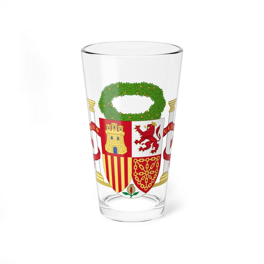 Coat of Arms of Spain-1868 Proposal with the Civic Crown (Spain) (Coat of Arms) Pint Glass 16oz 16oz - Go Mug Yourself