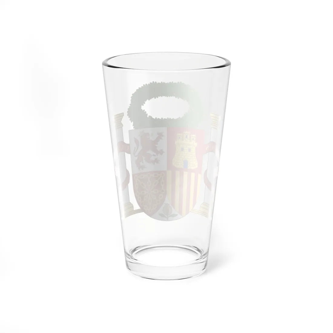 Coat of Arms of Spain-1868 Proposal with the Civic Crown (Spain) (Coat of Arms) Pint Glass 16oz - Go Mug Yourself