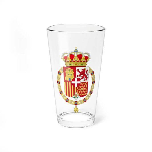 Coat of Arms of Spain 1871-1873 Golden Fleece Variant (Spain) (Coat of Arms) Pint Glass 16oz 16oz - Go Mug Yourself